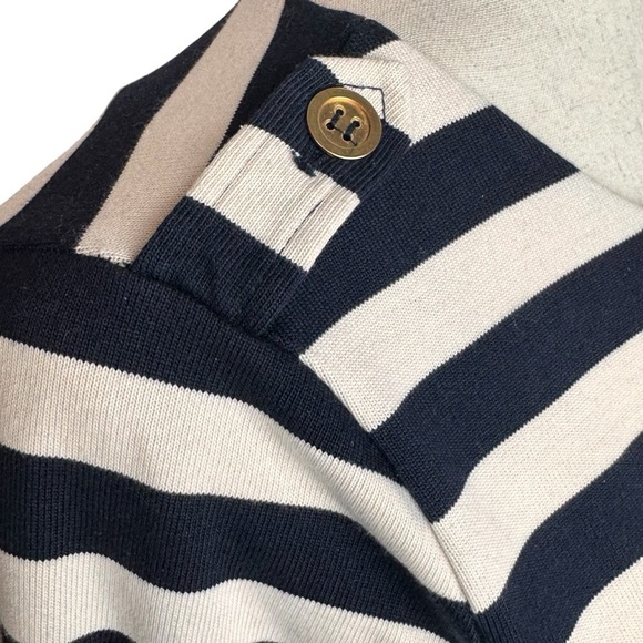 J.Crew Merriweather navy and White Striped knit jacket blazer nautical preppy - Picture 4 of 7
